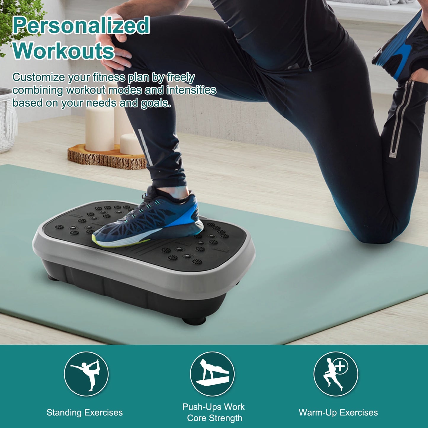 Vibration Plate Exercise Machine With Bluetooth Remote Control
