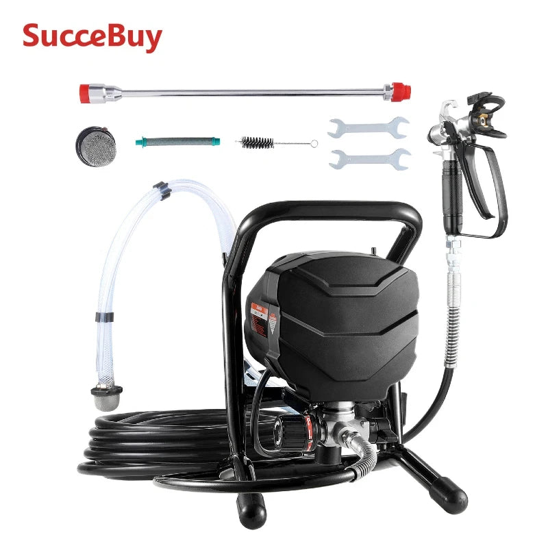 SucceBuy Stand Airless Paint Sprayer 650W 3000 PSI Electric Sprayer
