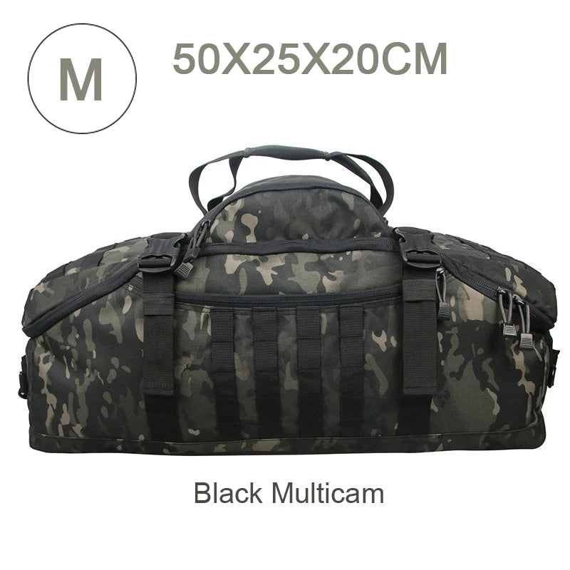 LQARMYCN 3 Way Duffle Bag Backpack Crossbody Travel