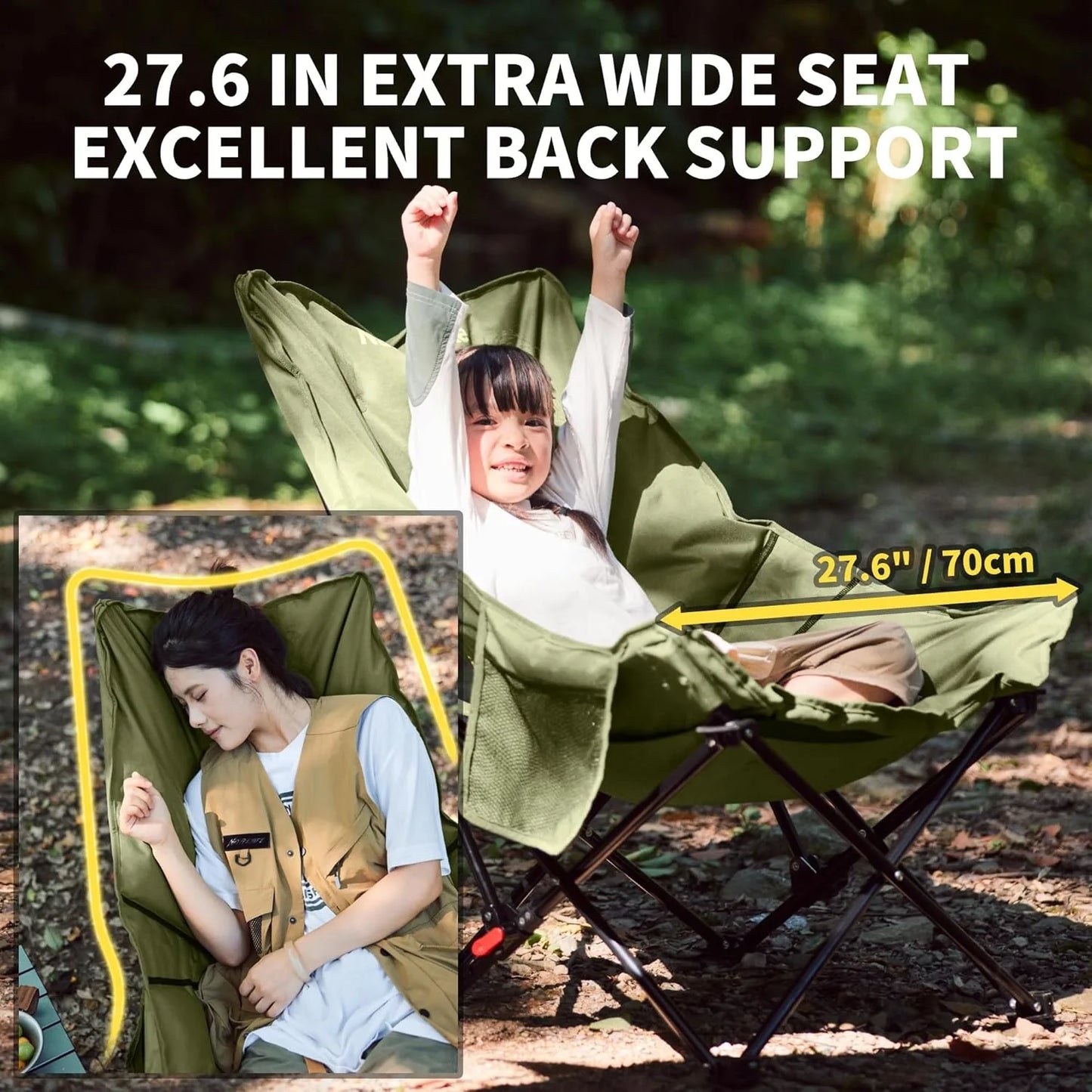 Naturehike High Back Moon Chair Folding Camping Lounge Chair
