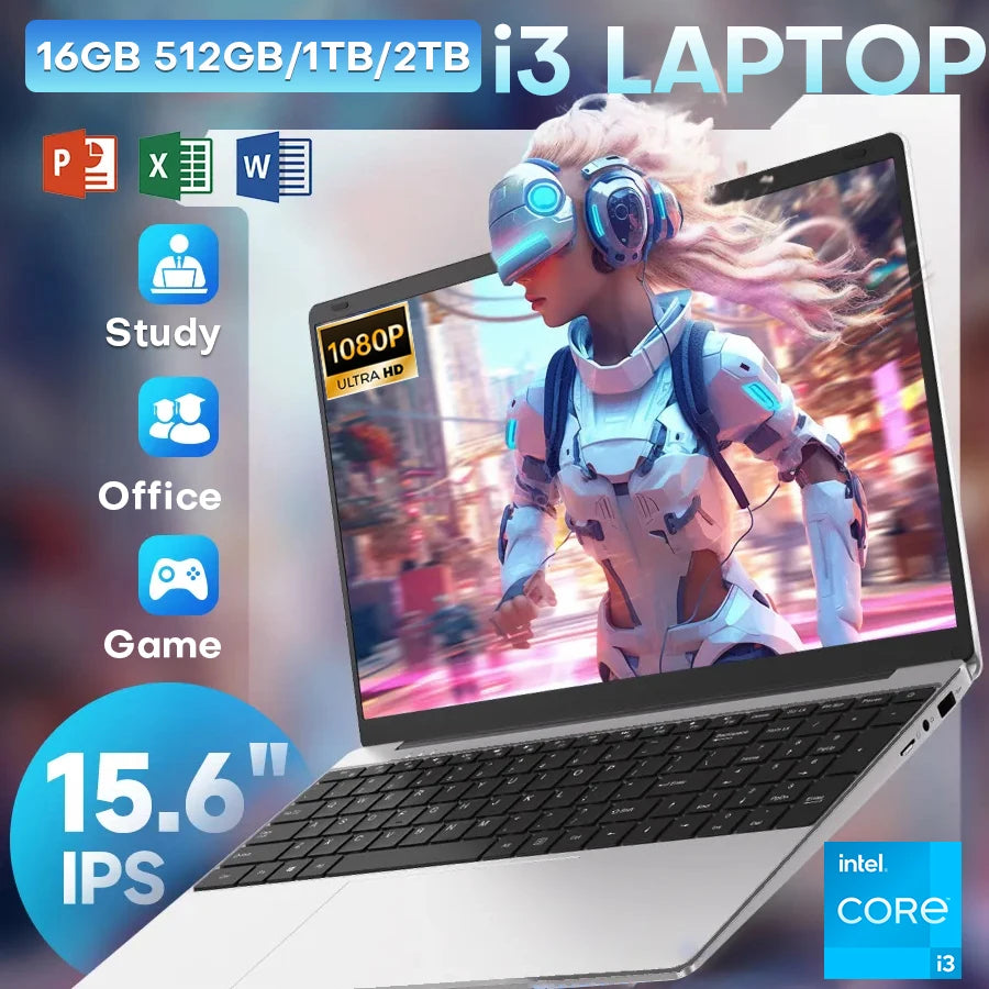 Xia Man I3 Laptop 16GB RAM SSD Windows 11 Pro