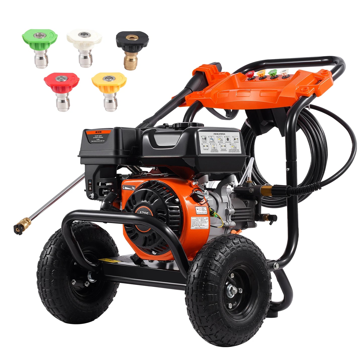 SucceBuy Gas Pressure Washer 3500 PSI 2.6 GPM Aluminum Pump