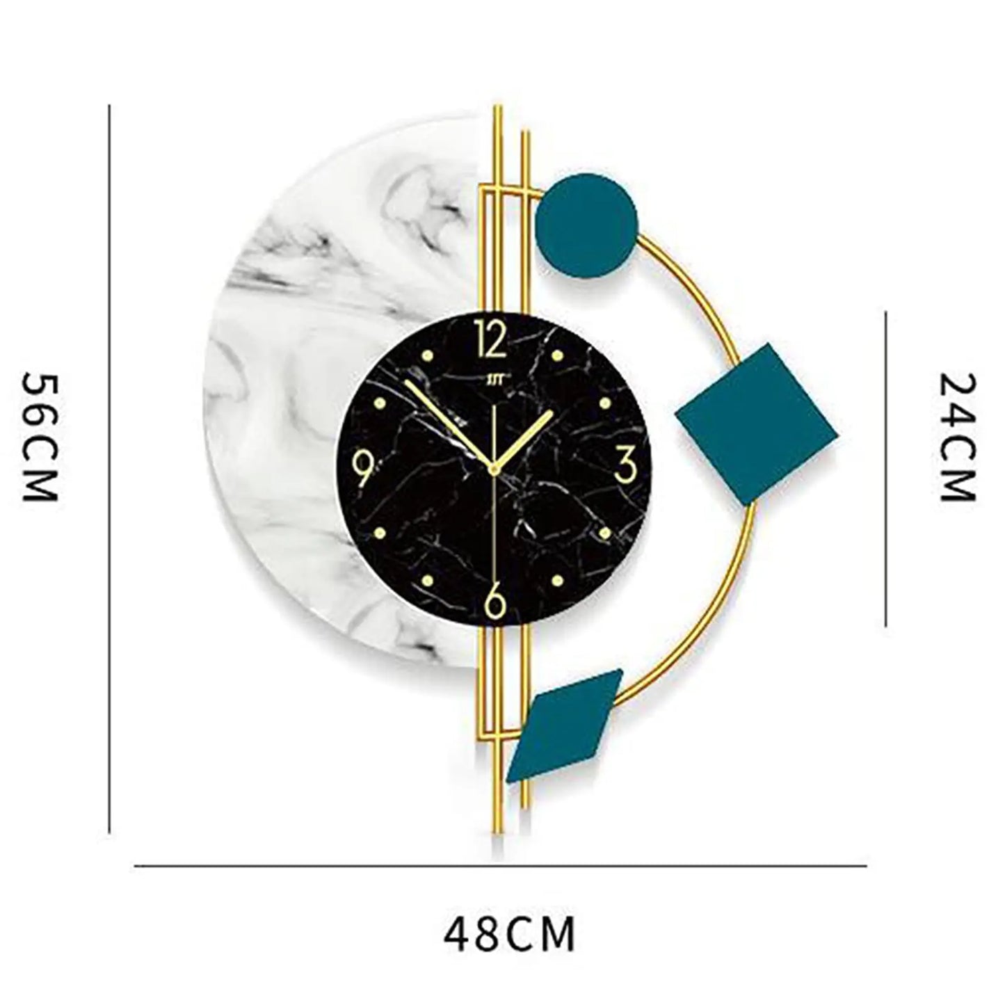 Marble Nordic Style Luxury Wall Clock Silent Battery Operated