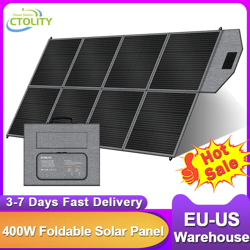 CTOLITY 400W Foldable Solar Panel Kit 23 Percent Efficiency