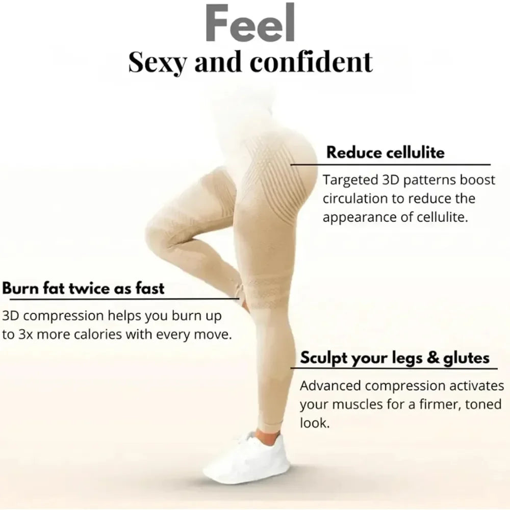 Cellulite Leggings High Waist Butt Lifting Training
