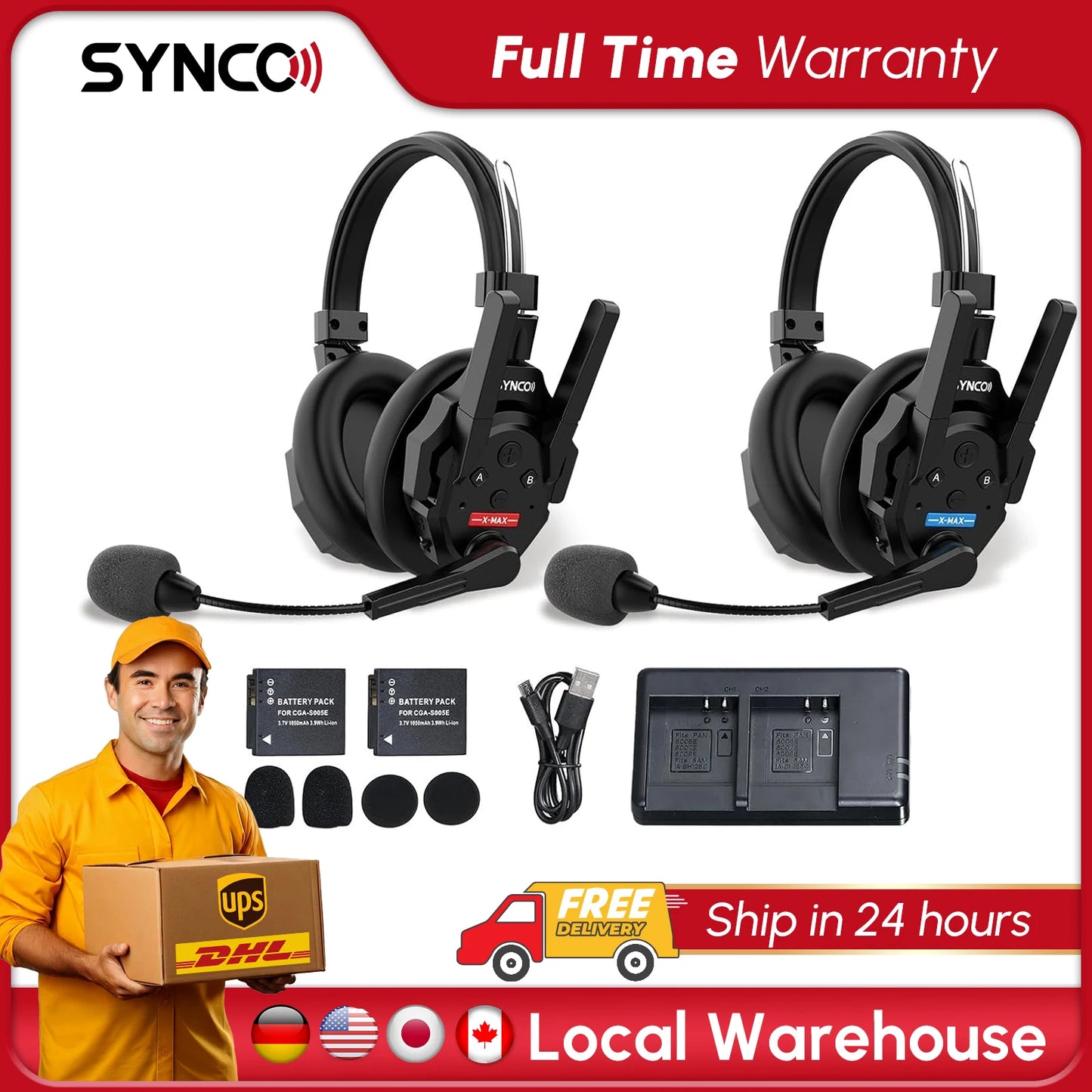 SYNCO XTALK XMAX Wireless Intercom Headset for Event Production