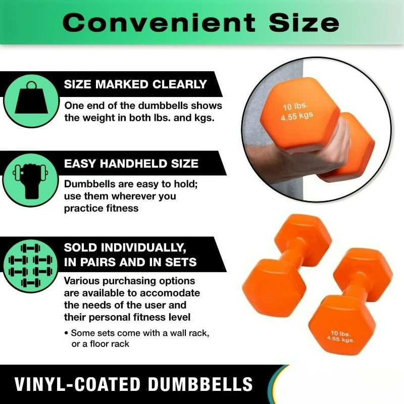 Vinyl Coated Iron Dumbbell For Upper Body Strength Training