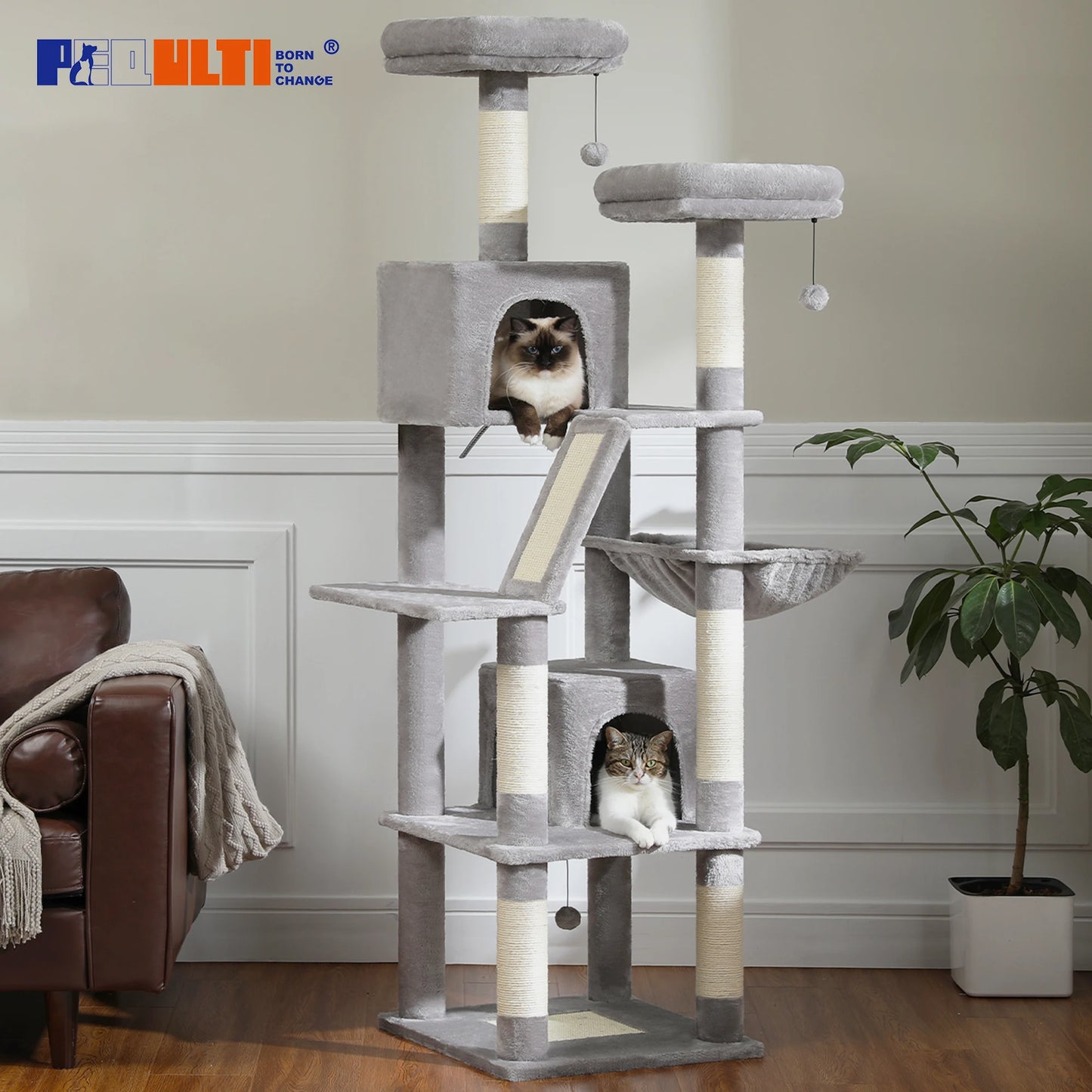 PAWZ Road Cat Tree Tower For Indoor Cats Multi Level