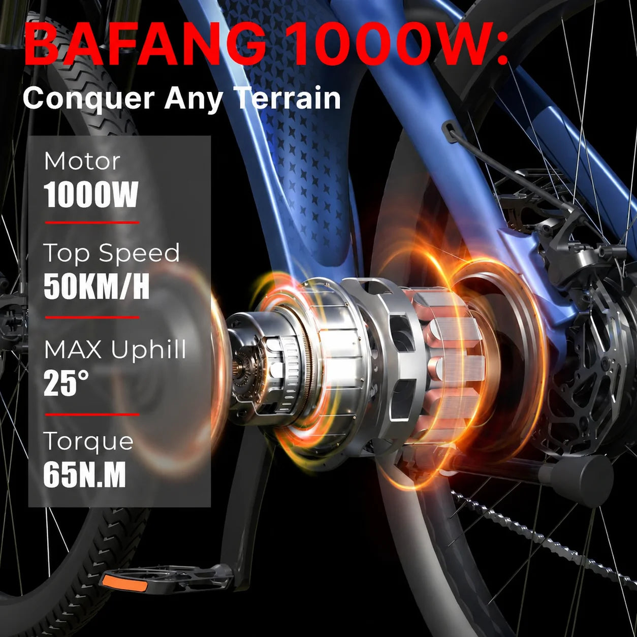 HUANCI Q5 Electric Bike For Adults 1000W 48V 13Ah Ebike