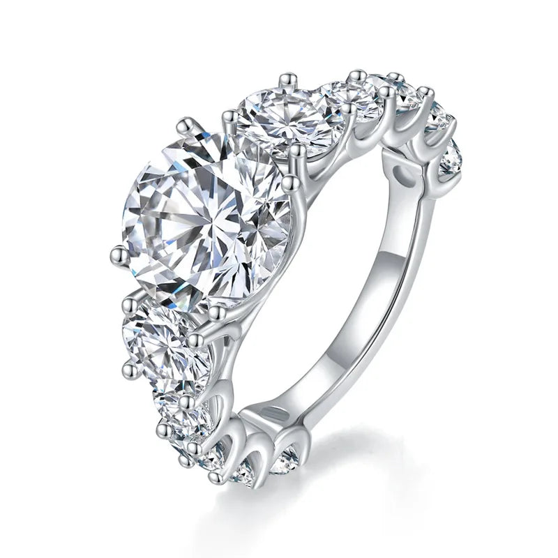 Lyee Cyee 925 Sterling Silver Gold Plated Moissanite Engagement Ring
