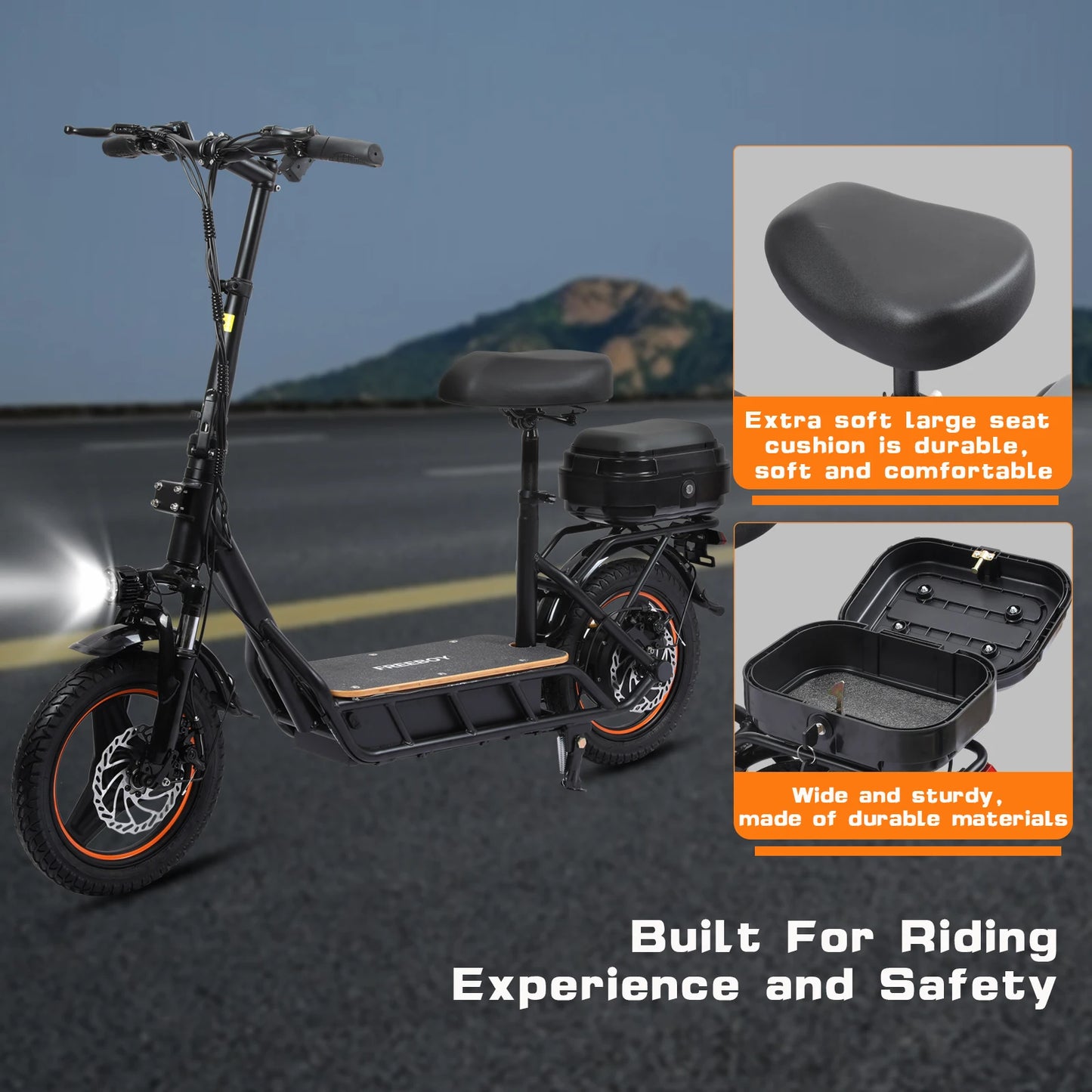 FreeBoy 750W 48V Electric Scooter for Adults Urban Commuter