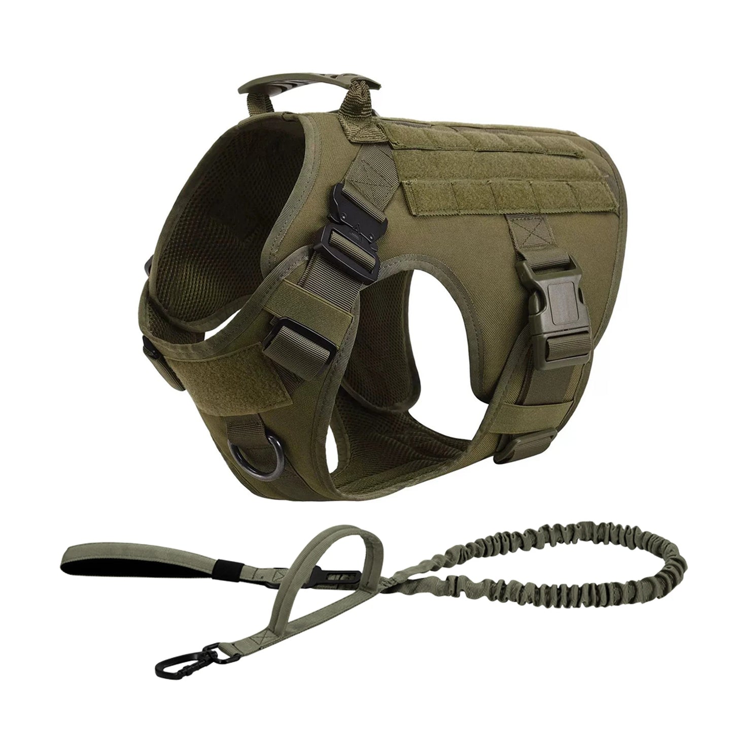 PETRAVELCN Tactical Dog Harness With Molle Pouches