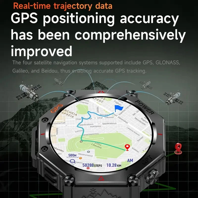 SENBONO GPS Smartwatch For Men Built-In GPS Bluetooth Call Fitness