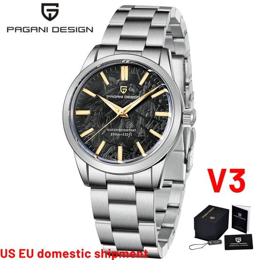 PAGANI DESIGN Quartz Watch For Men Ultra Thin Stainless Steel