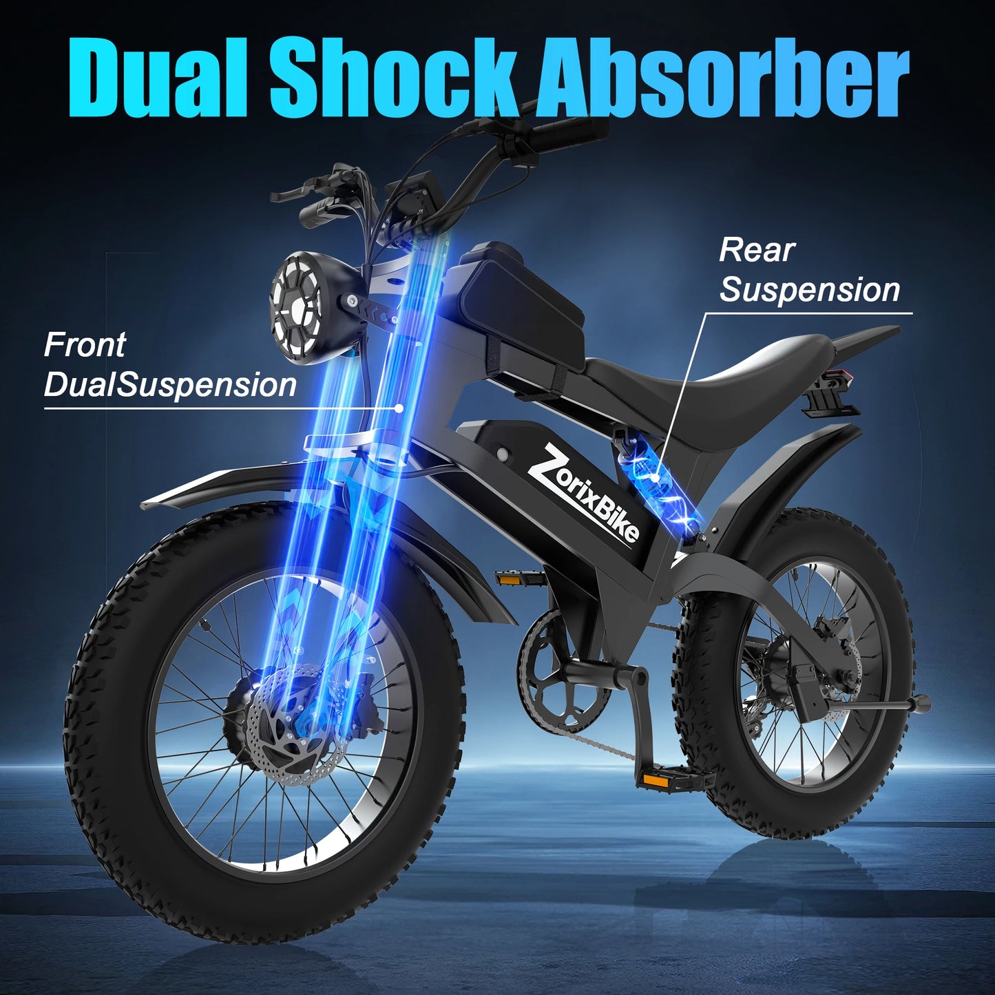 ZorixBike R8 Pro 3000W Ebike Up 60 Mile Maximum Range