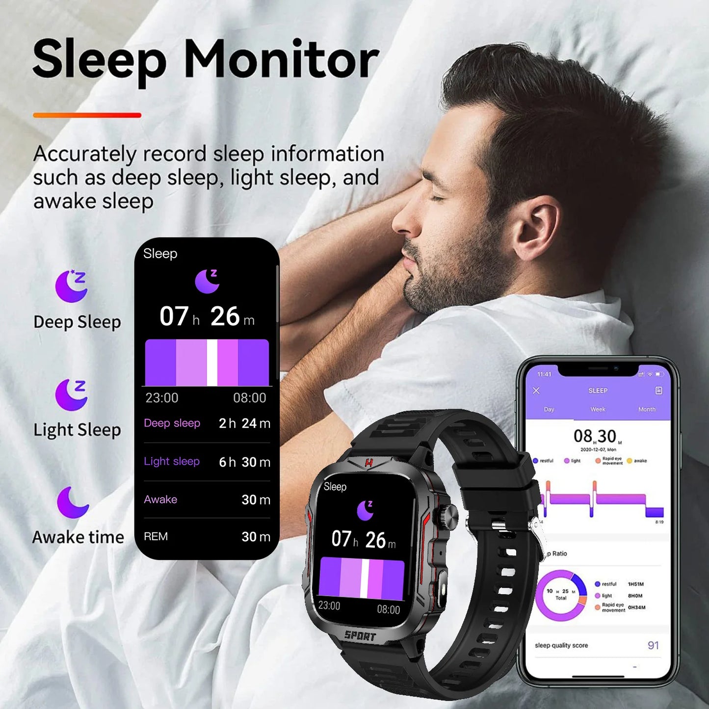 LIVLOV Smartwatch With AI Voice Assistant And Bluetooth Calling