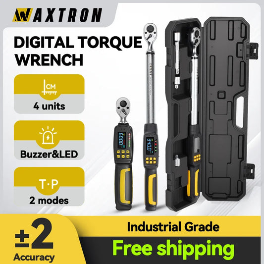 WAXTRON Digital Torque Wrench With Two Percent Accuracy For Automotive