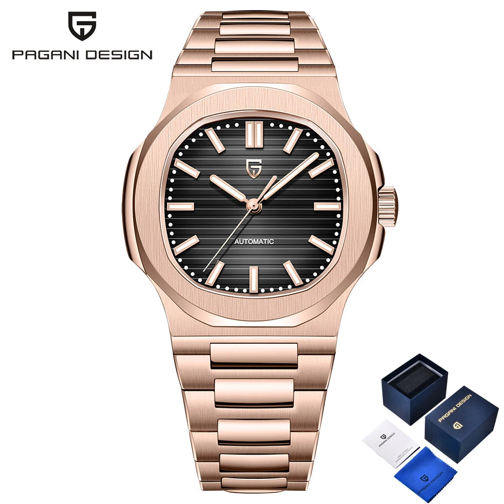 PAGANI DESIGN Automatic Watch For Men Stainless Steel Sports Luxury