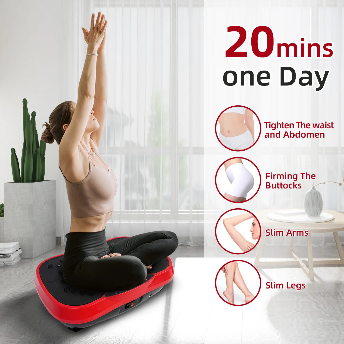 Vibration Plate Exercise Machine With Bluetooth Remote Control
