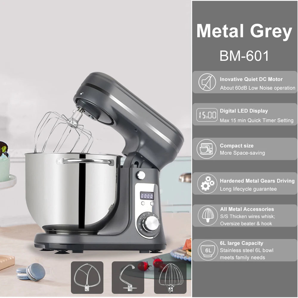 Biolomix Stand Mixer With Quiet 1200W Motor And Accessories