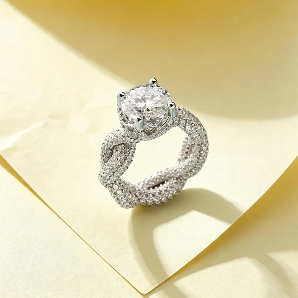LYEE CYEE 925 Sterling Silver Moissanite Wedding Ring