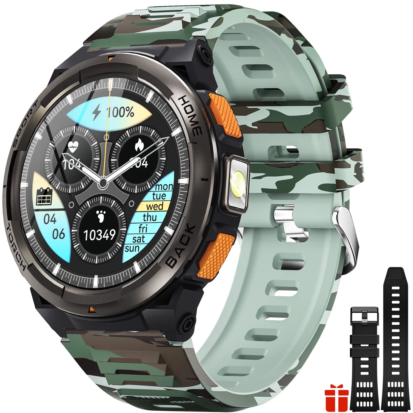 EIGIIS KE5 1.45 Inch Smartwatch 3ATM Waterproof With Compass Altimeter