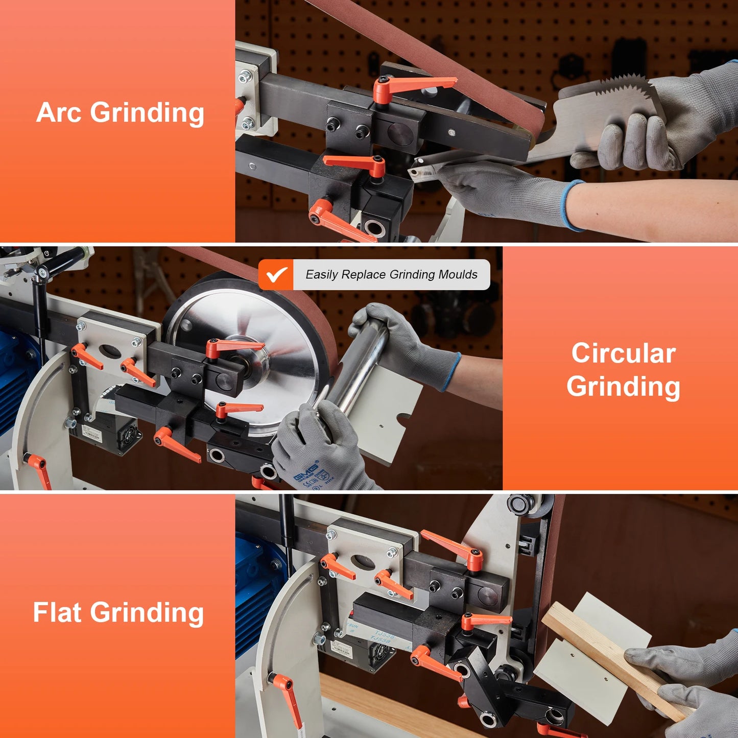 SucceBuy Belt Grinder Sander With Variable Speed VFD 1500W Knife Sharpener