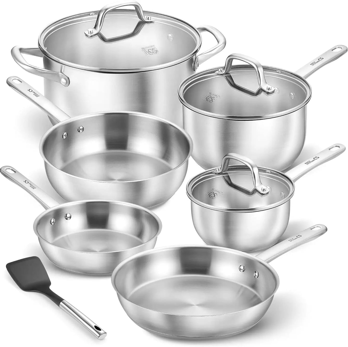 KOCH SYSTEME CS 10-Piece Stainless Steel Induction Cookware Set