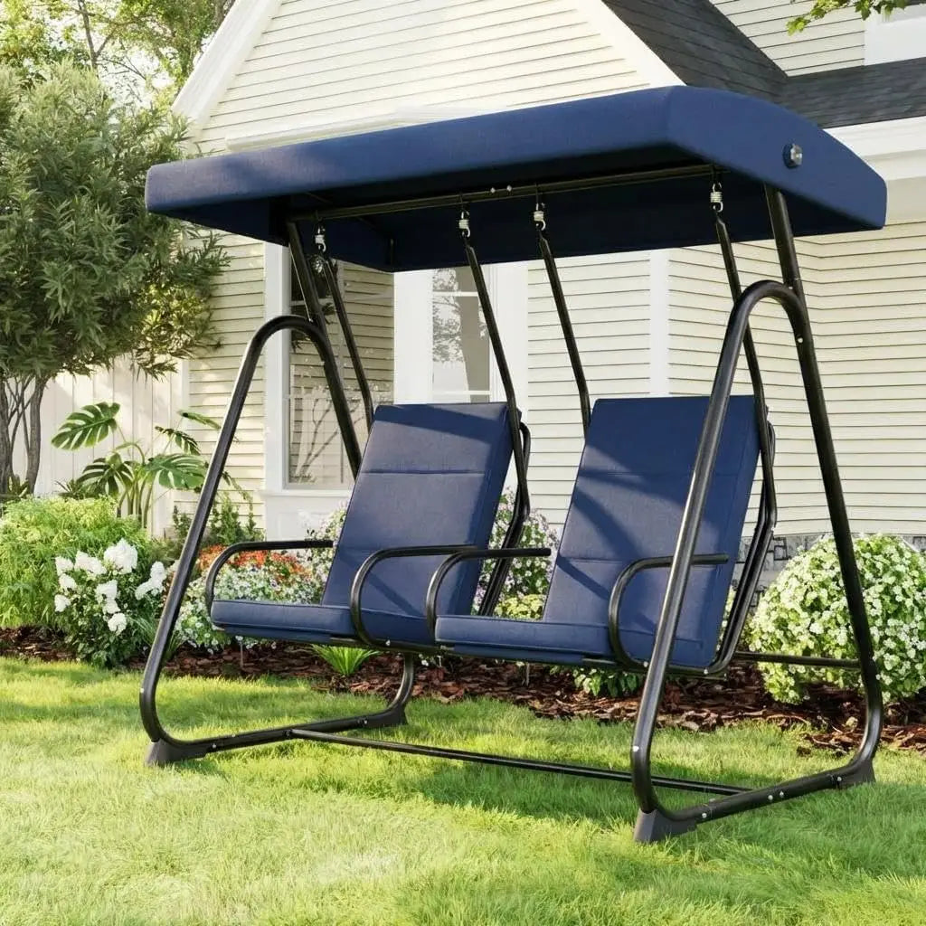 HiMISS Outdoor Swing Chair With Adjustable Canopy For Patio