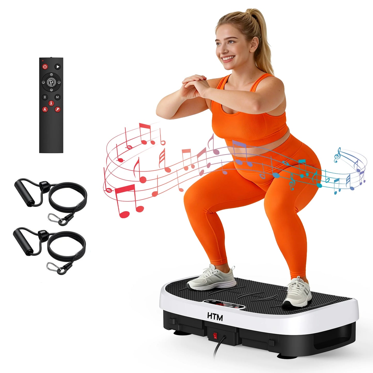 HTM Vibration Plate For Whole Body Exercise Bluetooth Remote Control