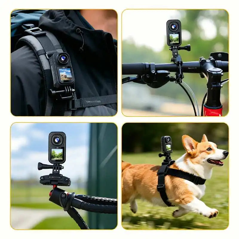 5K HD Action Camera With Wearable Pendant 130 Degree Wide Angle Dual Screen