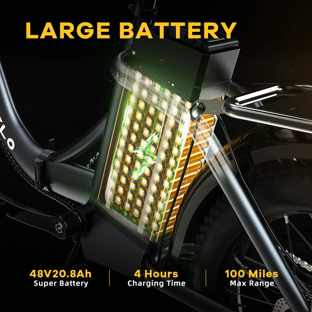CBVELO Mars700 1000W Fat Tire Foldable Electric Bike