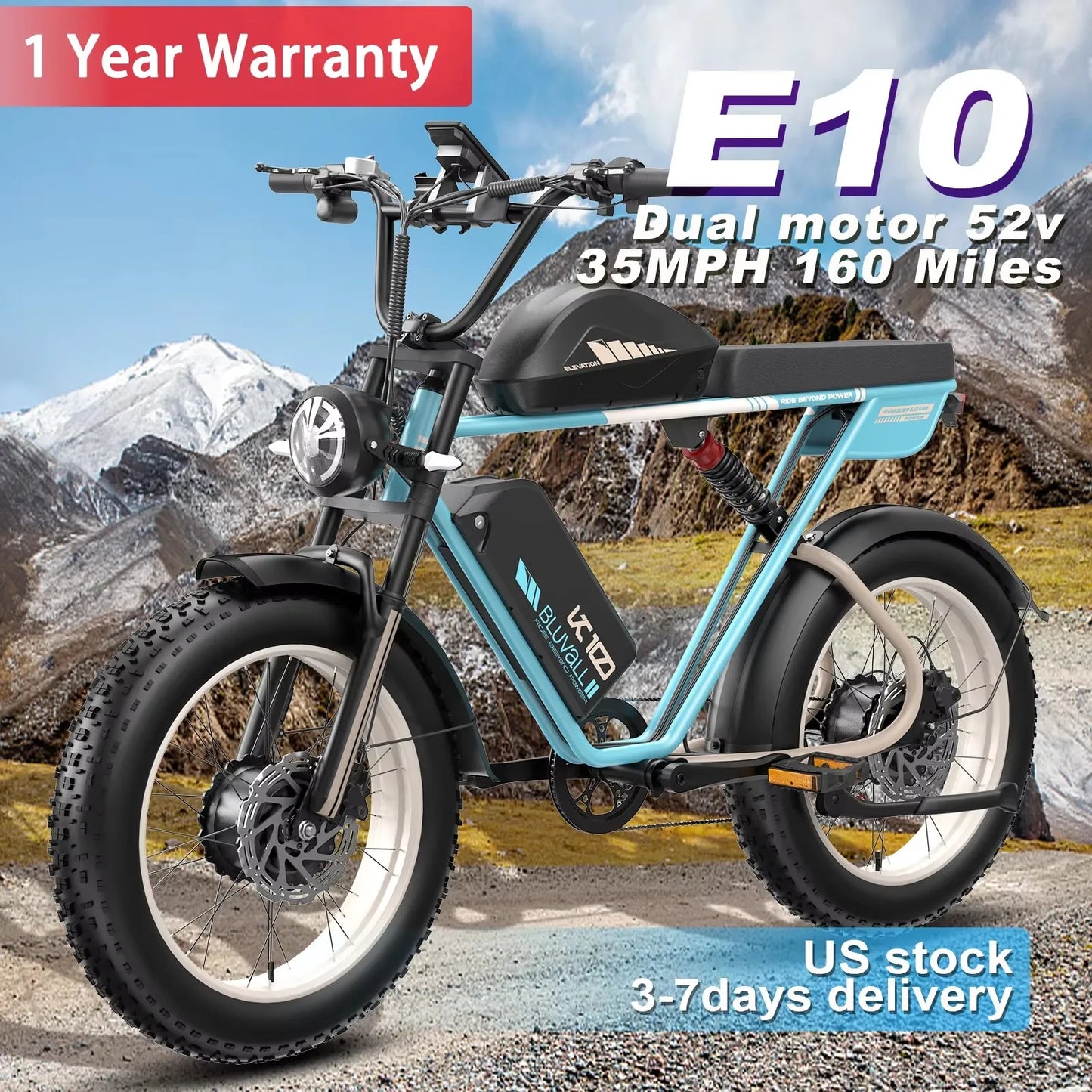 MOOBELO Electric Mountain Bike E10 Full Suspension