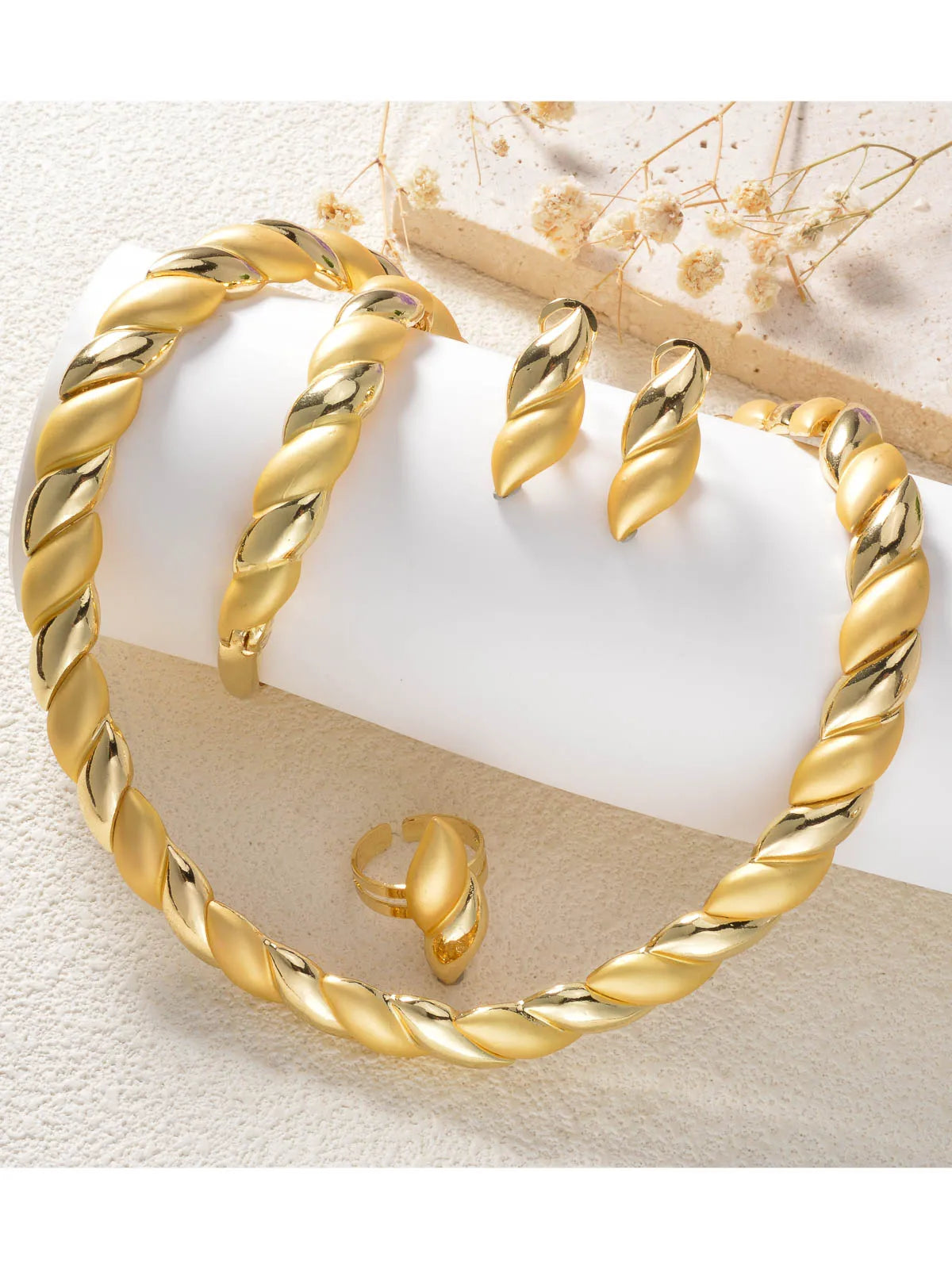 Diana Baby Fashion Jewelry Set Women Necklace Ring Earrings Bracelet