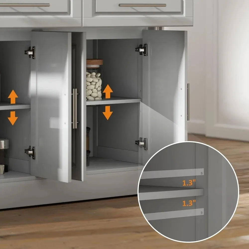 Rolling Kitchen Island Cart With Wheels And Stainless Steel Top