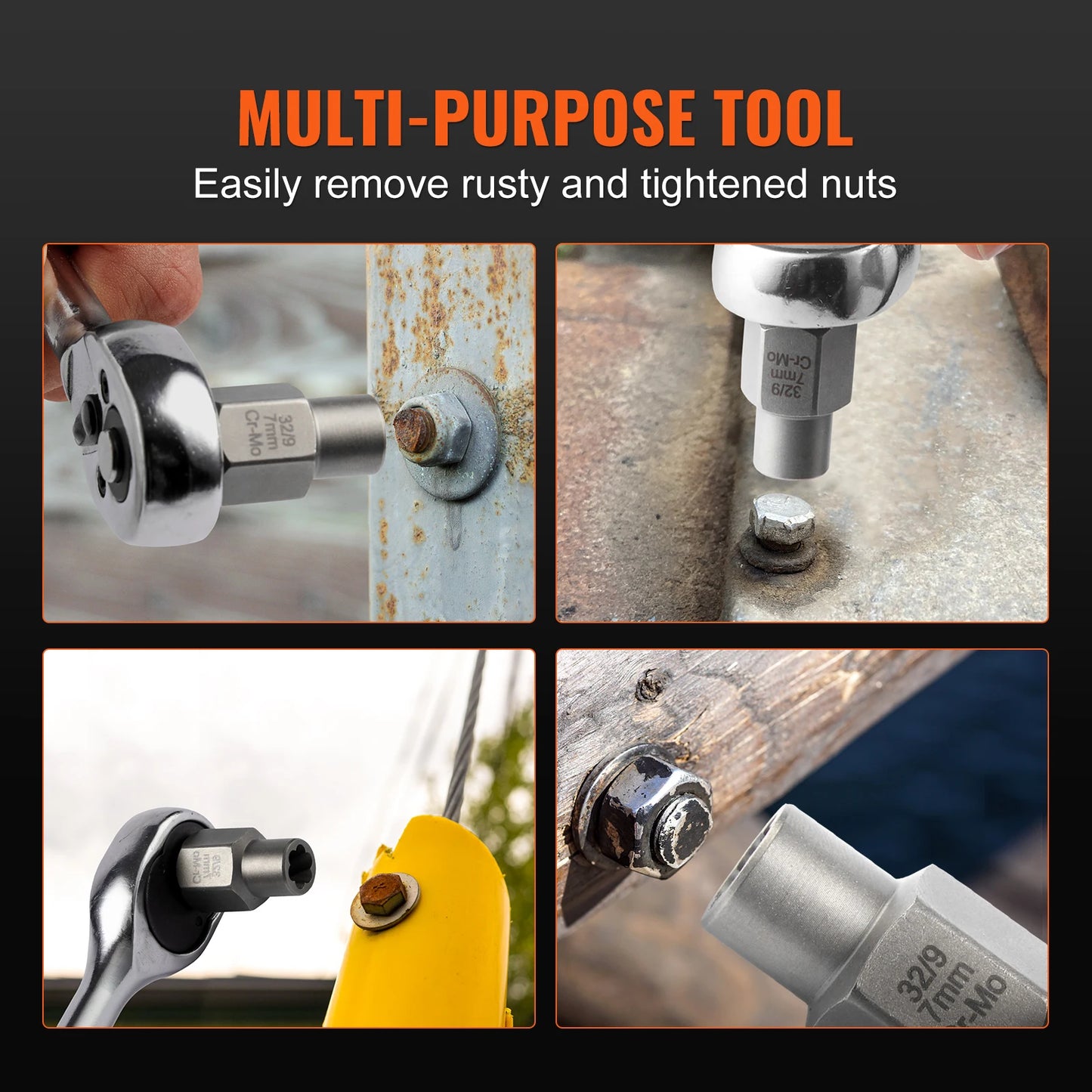 SucceBuy 29-Piece Bolt Extractor And Nut Remover Socket Set