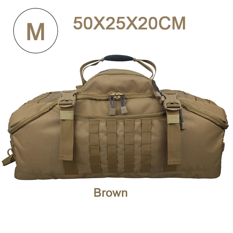 LQARMYCN 3 Way Duffle Bag Backpack Crossbody Travel