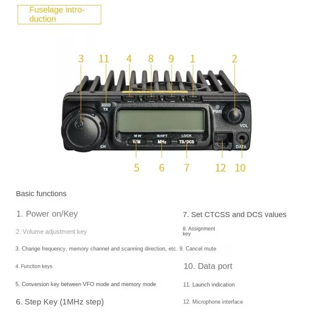 TYT TH-9000D 220-260MHz Mobile Radio Transceiver 50W