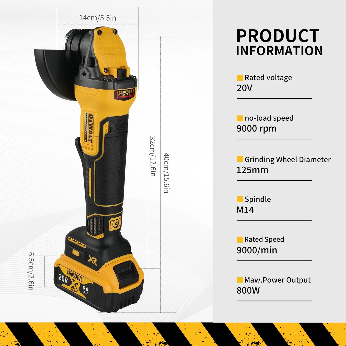 DEWALT DCG416 20V Max Brushless Bare Angle Grinder