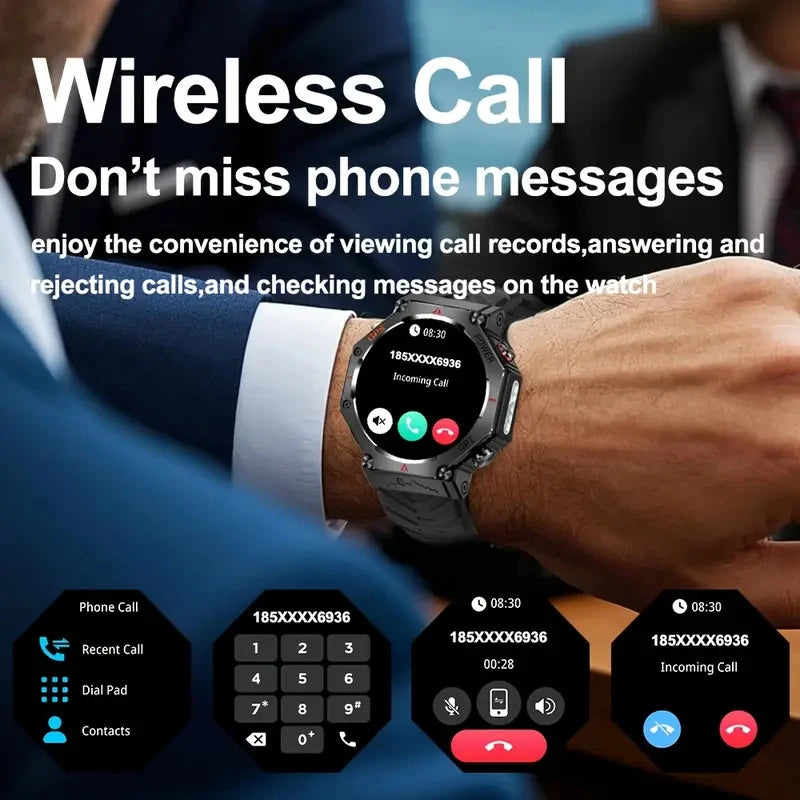 SENBONO GPS Smartwatch For Men Built-In GPS Bluetooth Call Fitness