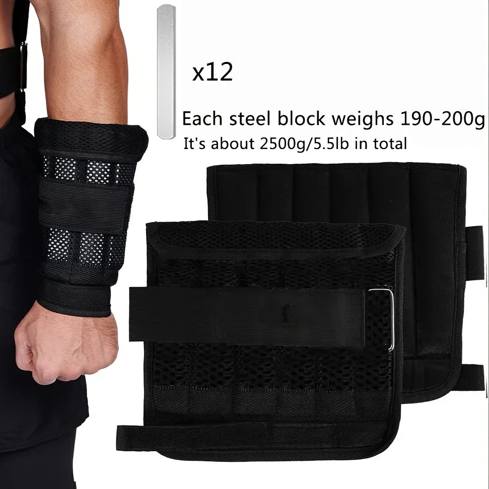 Weight Vest And Ankle Wrist Weights Fitness Training Kit
