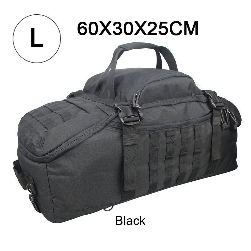 LQARMYCN 3 Way Duffle Bag Backpack Crossbody Travel