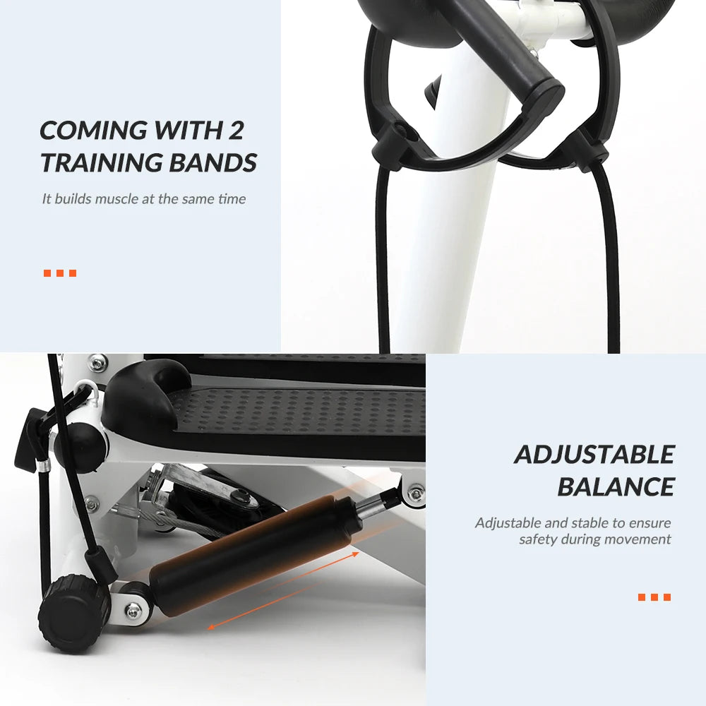 Exercise Stepper Machine With LCD Monitor And Resistance Bands
