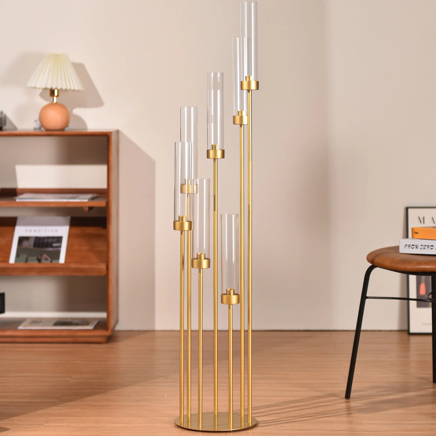 VINCIGANT 4Sets 7-Arm Floor Candelabra Wedding Centerpieces