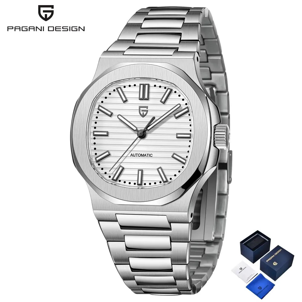 PAGANI DESIGN Automatic Watch For Men Stainless Steel Sports Luxury