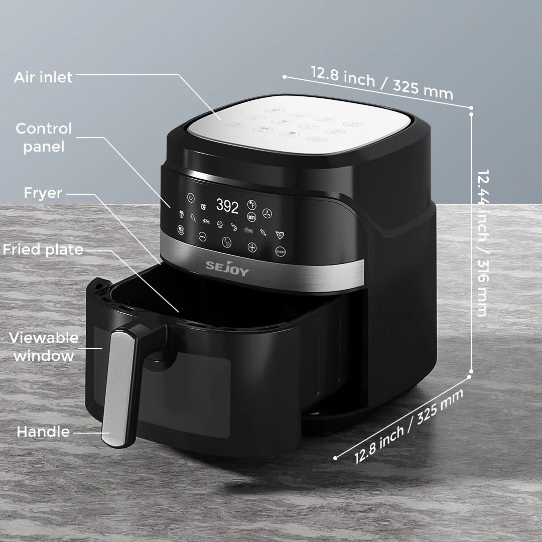 Sejoy Air Fryer 8 In 1 Electric Oven Oilless Cooker For Roast Bake