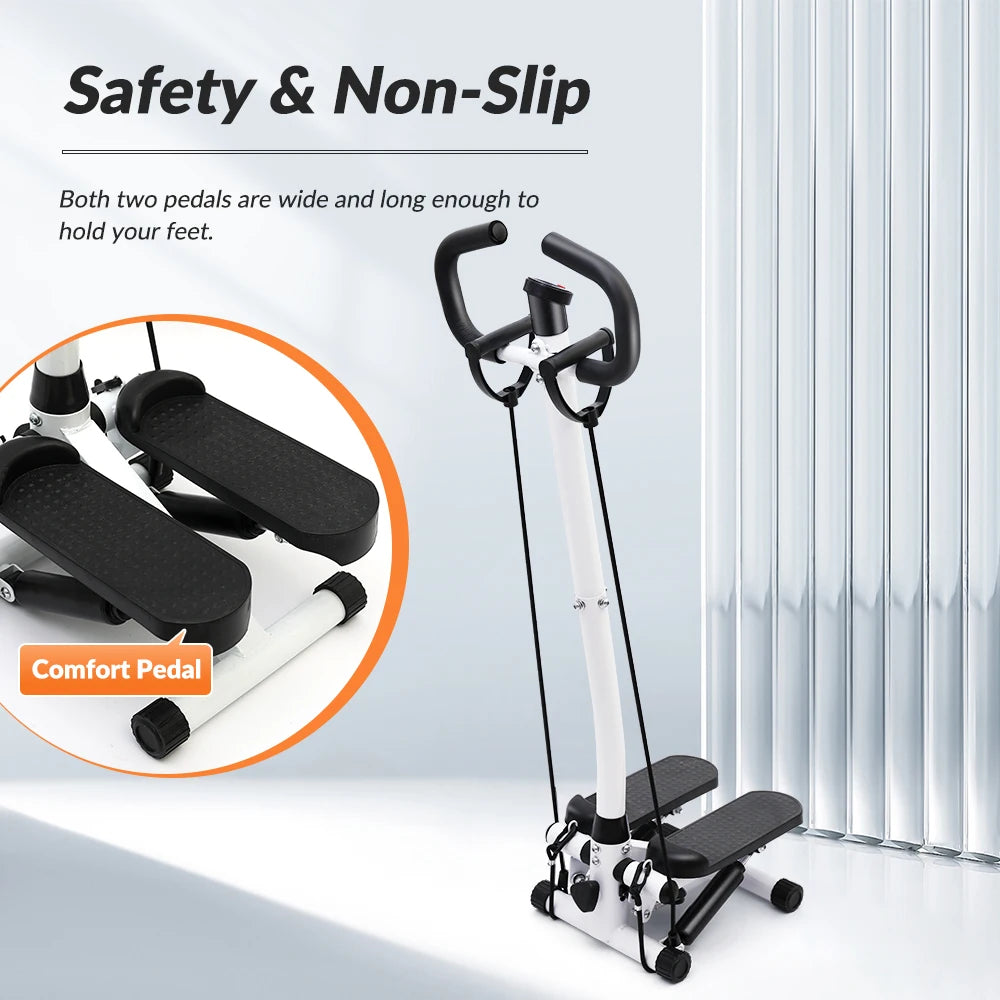Exercise Stepper Machine With LCD Monitor And Resistance Bands