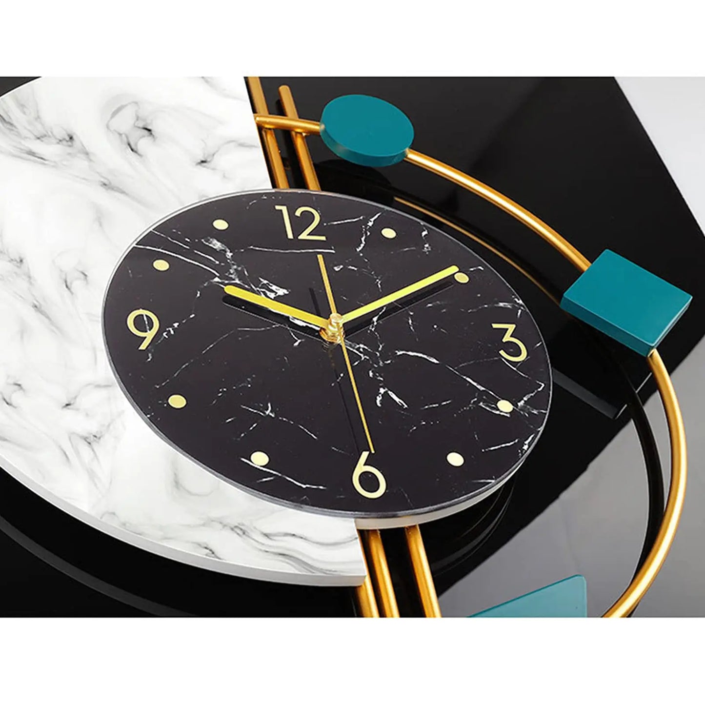 Marble Nordic Style Luxury Wall Clock Silent Battery Operated