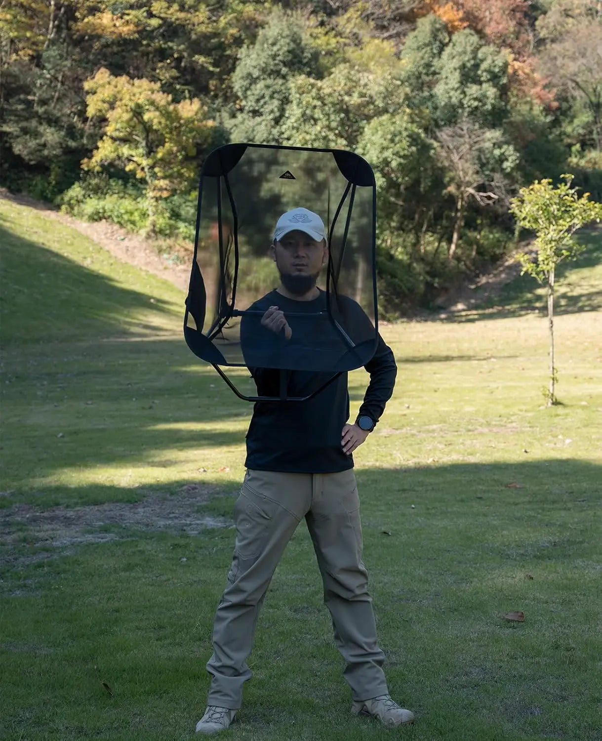 Ultralight Folding Camping Chair With Side Pocket And Carry Bag