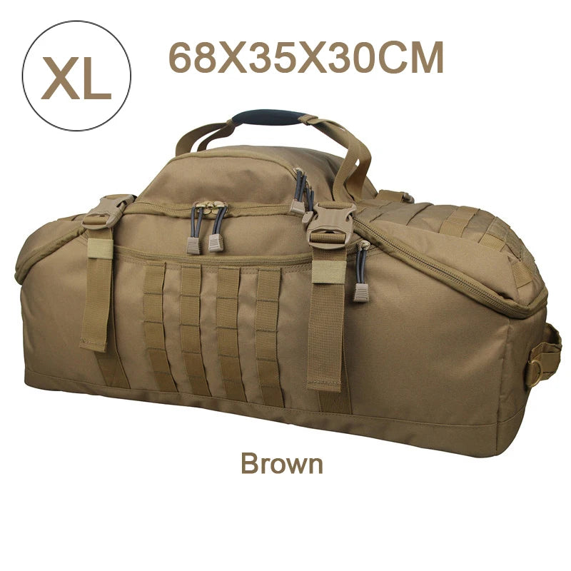 LQARMYCN 3 Way Duffle Bag Backpack Crossbody Travel